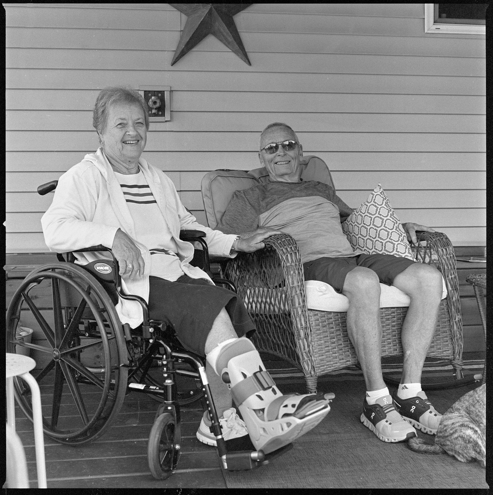 Mom and Dad on 62nd wedding anniversary. Hasselblad 500C/M. Tri-X.